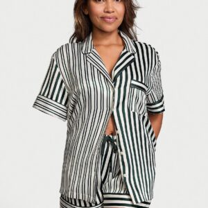 Pyjama court coordonné en satin glacé Victoria’s Secret