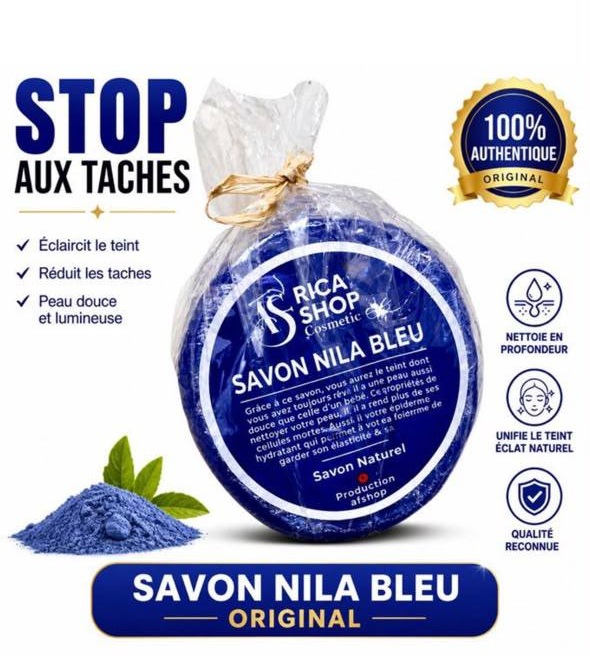 Savon Nila Bleu Rica’s Shop 2 Savon Nila Bleu Rica’s Shop – vue 2